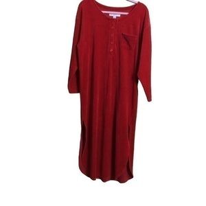Vintage Victorias Secret 90s red velvour nightgown. Small